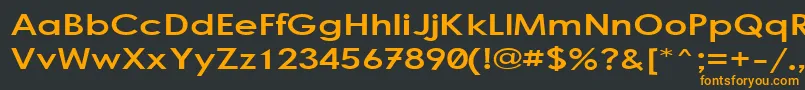 フォントBogStandard – 黒い背景にオレンジの文字