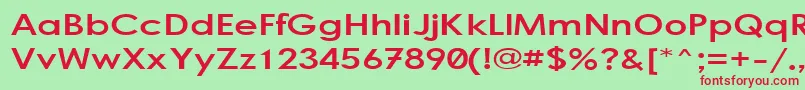 BogStandard Font – Red Fonts on Green Background