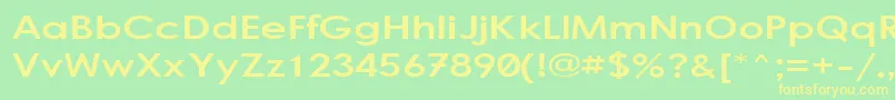 BogStandard Font – Yellow Fonts on Green Background