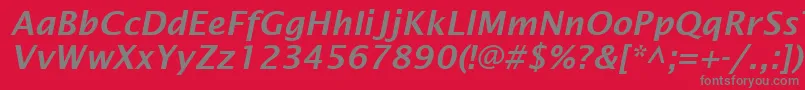 LucidaSansDemiboldItalic Font – Gray Fonts on Red Background