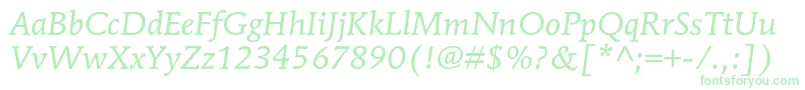 MendozaromanstdBookitalic-Schriftart – Grüne Schriften