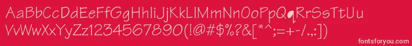 Tekton Font – Pink Fonts on Red Background