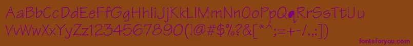 Tekton Font – Purple Fonts on Brown Background