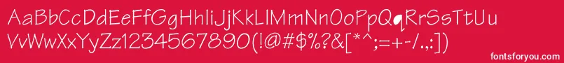 Tekton Font – White Fonts on Red Background