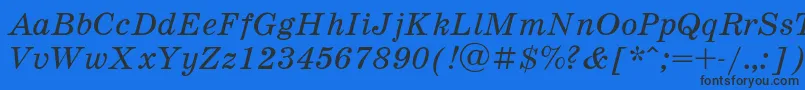 Schooli Font – Black Fonts on Blue Background