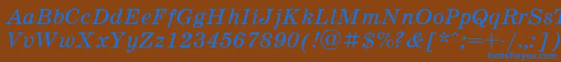 Schooli Font – Blue Fonts on Brown Background