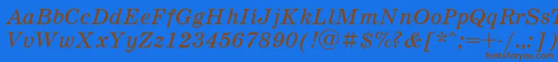 Schooli Font – Brown Fonts on Blue Background