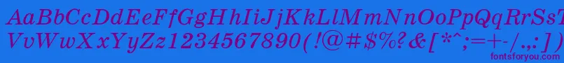 Schooli Font – Purple Fonts on Blue Background