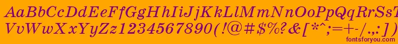 Schooli Font – Purple Fonts on Orange Background