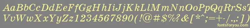Schooli-fontti – keltaiset fontit harmaalla taustalla