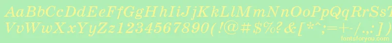 Schooli Font – Yellow Fonts on Green Background