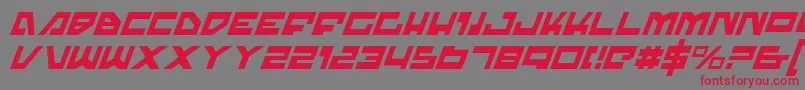 フォントTrajiaItalic – 赤い文字の灰色の背景