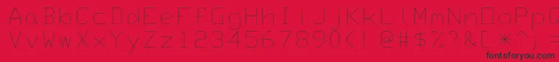 Monotxt Font – Black Fonts on Red Background