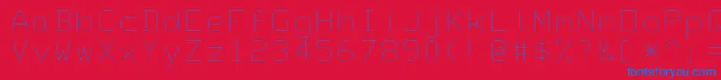 Monotxt Font – Blue Fonts on Red Background