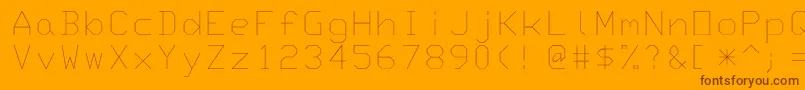 Monotxt Font – Brown Fonts on Orange Background