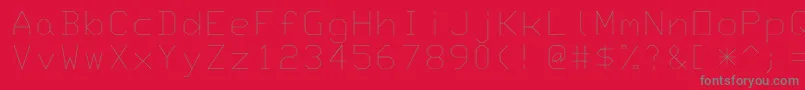 Monotxt Font – Gray Fonts on Red Background