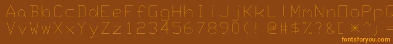 Monotxt Font – Orange Fonts on Brown Background