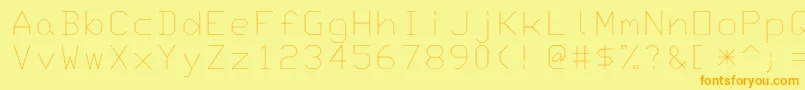Monotxt-Schriftart – Orangefarbene Schriften auf gelbem Hintergrund