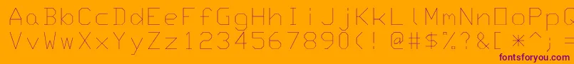 Monotxt Font – Purple Fonts on Orange Background