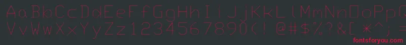 Monotxt Font – Red Fonts on Black Background