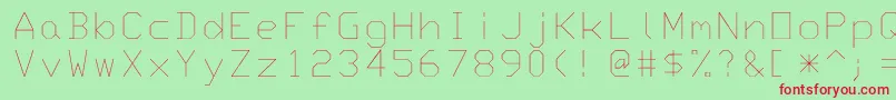 Monotxt Font – Red Fonts on Green Background