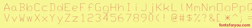 Monotxt Font – Red Fonts on Yellow Background