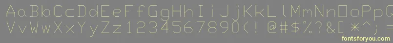 フォントMonotxt – 黄色のフォント、灰色の背景