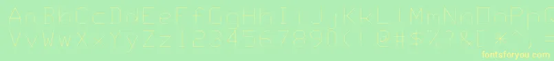 Monotxt Font – Yellow Fonts on Green Background