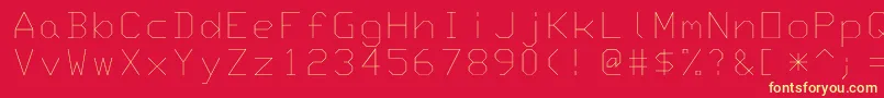 Monotxt Font – Yellow Fonts on Red Background