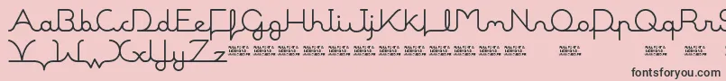 Czcionka MalineBookDemo – czarne czcionki na różowym tle