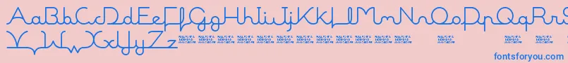MalineBookDemo Font – Blue Fonts on Pink Background