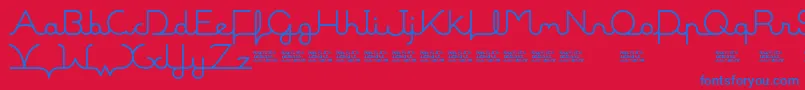 MalineBookDemo Font – Blue Fonts on Red Background