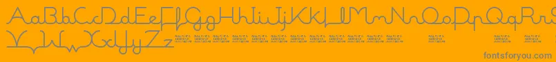 MalineBookDemo Font – Gray Fonts on Orange Background