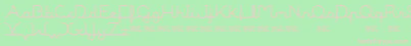 MalineBookDemo Font – Pink Fonts on Green Background