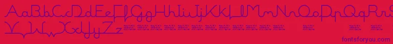 MalineBookDemo Font – Purple Fonts on Red Background