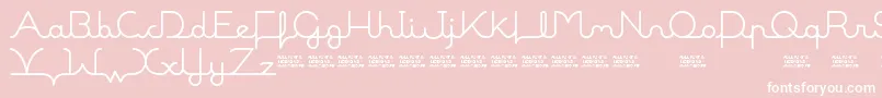 MalineBookDemo Font – White Fonts on Pink Background