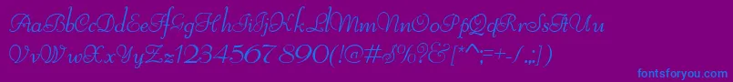 ReliantLimitedFreeVersion Font – Blue Fonts on Purple Background