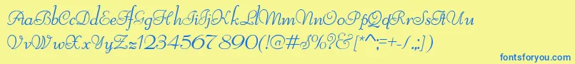 ReliantLimitedFreeVersion Font – Blue Fonts on Yellow Background