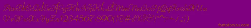 ReliantLimitedFreeVersion Font – Brown Fonts on Purple Background