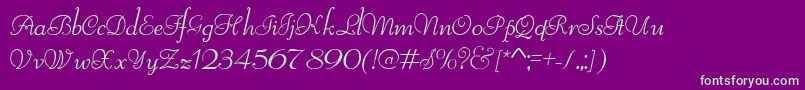 ReliantLimitedFreeVersion Font – Green Fonts on Purple Background