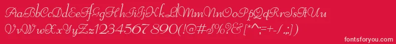 ReliantLimitedFreeVersion Font – Pink Fonts on Red Background