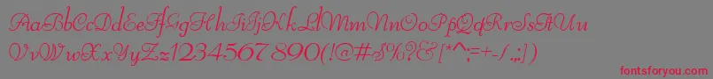 ReliantLimitedFreeVersion Font – Red Fonts on Gray Background