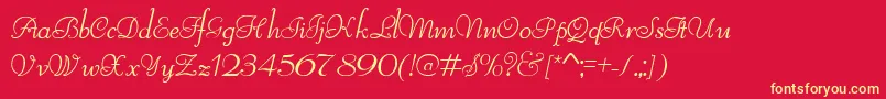 ReliantLimitedFreeVersion Font – Yellow Fonts on Red Background