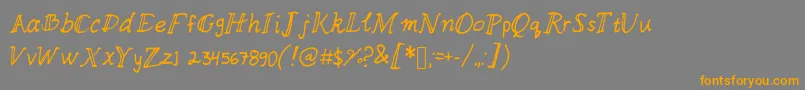 Stripedsunshine Font – Orange Fonts on Gray Background