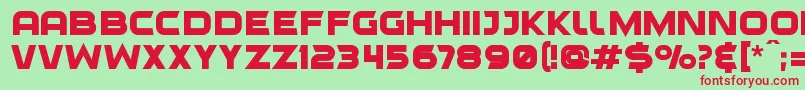 Outlier Font – Red Fonts on Green Background