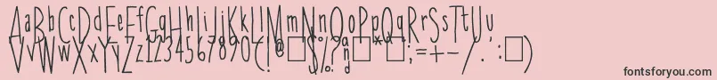 Skinnychick Font – Black Fonts on Pink Background
