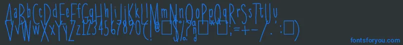 Skinnychick Font – Blue Fonts on Black Background