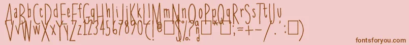 Skinnychick Font – Brown Fonts on Pink Background