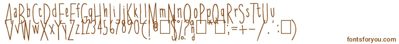 Skinnychick Font – Brown Fonts on White Background