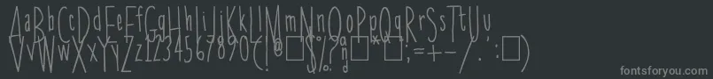 フォントSkinnychick – 黒い背景に灰色の文字